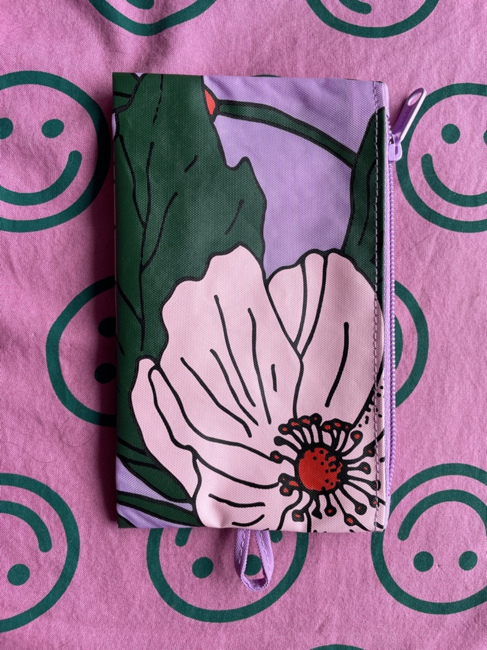 BAGGU floral poppies small go pouch